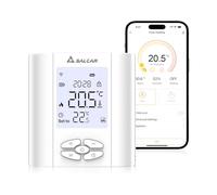 SALCAR Thermostat Connecté WiFi pour Chaudière Gaz/Chauffage au Sol Eau - Programmable avec Humidité - Compatible Amazon Alexa et Google Home - Tête Thermostatique Tuya