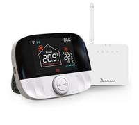 SALCAR Thermostat WiFi intelligent pour chaudière à gaz, thermostat d'ambiance T9W RF Thermostat de radiateur avec récepteur Tuya Programmable Thermostat mural compatible avec Amazon Alexa et Google