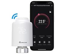 SALCAR WiFi Thermostat Direct Connecté TRV603 Tête Thermostatique Compatible avec Amazon Alexa & Google Assistant Thermostat Radiateur Programmable Tuya Aucune Passerelle Requise