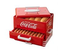 Salco Coca-Cola Hot Dog Maker - Cuiseur à vapeur & Chauffe-pains au design rétro diner, capacité pour 24 saucisses & 12 pains, des hot-dogs parfaits en quelques minutes