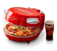 Salco Coca-Cola Pizzamaker - Pizza parfaite en 3-5 min | Pierre cordiérite 30 cm | Température jusqu'à 400°C | Minuterie 15 min | Boîtier Cool-Touch | Pour pizzas surgelées et fraîches