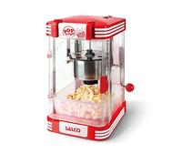 SALCO Retro-Popcornmaker - Machine à Popcorn au style cinéma des années 50, 300 W, chaudron avec revêtement antiadhésif, système de brassage intégré, inclut un bol à popcorn & une cuillère doseuse