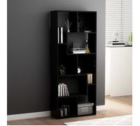 ""SALE 2024"" Bibliothèque Salon Noir 67x24x161 cm Aggloméré 58,52,Kg