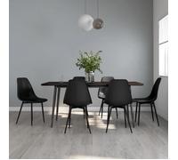 ""SALE 2024"" Chaises à manger lot de 6 noir PP Pour Salon,cuisine ,46 x 52 x 84 cm 143,37,Kg