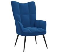 ""SALE 2024"" Fauteuil Salon JMS - Chaise de relaxation - Bleu Velours 8,4,Kg 6048