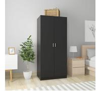 ""SALE 2024"" Garde-robe JMS - Armoire de chambre No Garde-robe Noir 80x52x180cm - Bois d’ingénierie ABHT 9874738