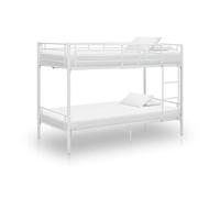 ""SALE 2024"" Lit superposé adulte JMS - Blanc Métal Lit superposé sans matelas blanc métal 90x200cm ABHT 6961189