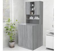 ""SALE 2024"" Meuble pour machine à laver Sonoma gris 70,5x25,5x90 cm 61,22,Kg