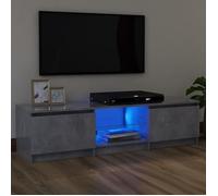 ""SALE 2024"" Meuble TV avec lumières LED JMS - Banc TV gris béton 120x30x35,5 cm 19,23,Kg 2635