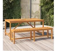 ""SALE 2024"" Table à manger de jardin - JMS - 150x90x74 cm bois d'acacia solide 114,64,Kg