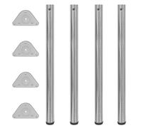""SALE 2025""4 pieds de table réglables en hauteur 870 mm Nickel brossé,5,09 Kg 5541
