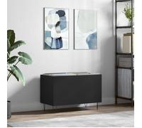 ""SALE 2025""Armoire à disques - Buffet de rangement - noir 74,5x38x48 cm - bois d'ingénierie,14,8 Kg 5489