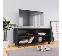 ""SALE 2025""Armoire Basse Télé - Meuble TV avec roulettes Noir 90x35x35 cm - bois d'ingénierie,16,59 Kg 7416