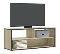 ""SALE 2025""Armoire Basse Télé - Meuble TV - Chêne sonoma - 100x31x39,5cm - bois d'ingénierie et métal,16,92 Kg 8712