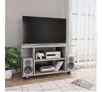 ""SALE 2025""Armoire Basse Télé - Meuble TV et roulettes - Gris béton - 80x40x45 cm - bois d'ingénierie,17,96 Kg 8527