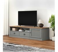 ""SALE 2025""Armoire Basse Télé - Meuble TV VIGO gris 156x40x40 cm - Bois massif de pin,23,7 Kg 6964