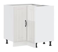 “SALE 2025”Armoire de cuisine contemporaine - MOOD - Armoire d'angle de cuisine Lucca - Blanc brillant - bois ingénierie