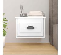 ""SALE 2025""Armoire de Nuit suspendue - Table de chevet murale - Blanc brillant - 41,5x36x28 cm,9,34 Kg 3121