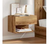 ""SALE 2025""Armoire de Nuit suspendue - Table de chevet murale chêne artisanal,8,4 Kg 6599