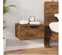 ""SALE 2025""Armoire de Nuit suspendue - Table de chevet murale - Chêne fumé - 34x30x20 cm,6,93 Kg 6247