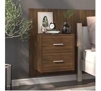 ""SALE 2025""Armoire de Nuit suspendue - Table de chevet murale - Chêne marron -,14,91 Kg 6375