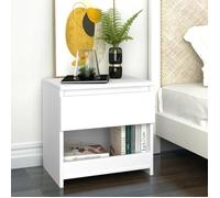 ""SALE 2025""Armoire de Nuit - Table de chevet Blanc 40x30x39 cm - Aggloméré,7,8 Kg 6434