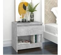 ""SALE 2025""Armoire de Nuit - Table de chevet - Gris béton - 40x30x39 cm - Aggloméré,7,8 Kg 3592
