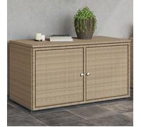 ""SALE 2025""Armoire de rangement jardin - Coffre de rangement extérieur beige 110x55x60,5 cm résine tressée,13,78 Kg 5712