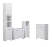 ""SALE 2025""Armoire de Sol/Placard de Bain MOOD - Ensembles de mobilier de salles de bains 4 pcs - Blanc Chill317079