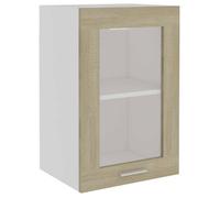 “SALE 2025”Armoire en verre suspendue - MOOD - Meuble de cuisine haut multi-rangement - Chêne sonoma - Bois d'ingénierie