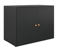 ""SALE 2025""Armoire Haute d'Intérieur/Extérieur MOOD - Armoire de rangement jardin Noir 100x55,5x80 cm Résine tressée Chill8845819