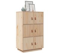 ""SALE 2025""Armoire haute vitrine - Bibliothèque Buffet haut - 67x40x108,5 cm - Bois massif de pin,22 Kg 8050
