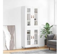 ""SALE 2025""Armoire haute vitrine - Bibliothèque Buffet haut - Blanc 69,5x34x180 cm - bois d'ingénierie,53,24 Kg 7613