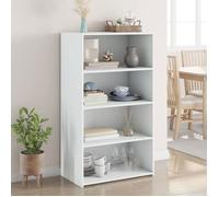 ""SALE 2025""Armoire haute vitrine - Bibliothèque Buffet haut - blanc 70x41x124 cm - bois d'ingénierie,29,3 Kg 4564