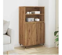 ""SALE 2025""Armoire haute vitrine - Bibliothèque Buffet haut - chêne artisanal 60x36x110 cm - bois d'ingénierie,27,2 Kg 9600