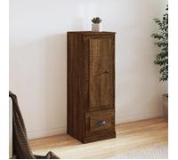 ""SALE 2025""Armoire haute vitrine - Bibliothèque Buffet haut - Chêne marron - 36x35,5x103,5 cm - bois d'ingénierie,20 Kg 7209