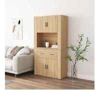 ""SALE 2025""Armoire haute vitrine - Bibliothèque Buffet haut - Chêne sonoma - bois d'ingénierie,52,68 Kg 8045