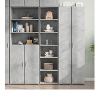 ""SALE 2025""Armoire haute vitrine - Bibliothèque Buffet haut - Gris béton - 45x41x185 cm - bois d'ingénierie,35,6 Kg 1187