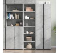 ""SALE 2025""Armoire haute vitrine - Bibliothèque Buffet haut - Gris béton - 50x41x185 cm - bois d'ingénierie,39 Kg 6142
