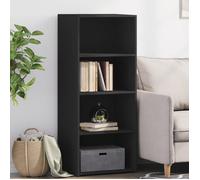 ""SALE 2025""Armoire haute vitrine - Bibliothèque Buffet haut - noir 50x41x124 cm - bois d'ingénierie,25 Kg 8520