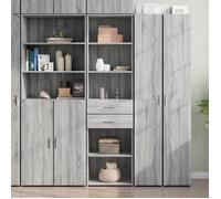 ""SALE 2025""Armoire haute vitrine - Bibliothèque Buffet haut - Sonoma gris - 50x42,5x185 cm - bois d'ingénierie,40,4 Kg 4762
