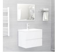 ""SALE 2025""Armoire placard de salle de bain - Ensemble de meubles de bain - Blanc brillant - bois d'ingénierie,29,61 Kg 2132