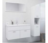 ""SALE 2025""Armoire placard de salle de bain - Ensemble de meubles de salle de bain Blanc - bois d'ingénierie,38,45 Kg 1571