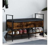 ""SALE 2025""Banc d'entrée multifonctionnel - Banc à chaussures - Chêne fumé - 85,5x42x57,5 cm - bois d'ingénierie,21,47 Kg 3655