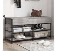 ""SALE 2025""Banc d'entrée multifonctionnel - Banc à chaussures - Sonoma gris - 100x42,5x50 cm - bois d'ingénierie,25,72 Kg 9214