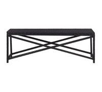 ""SALE 2025""Banquette Banc d'extérieur MOOD - Banc de jardin 120 cm Résine tressée Noir Chill859151