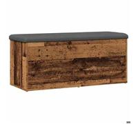 ""SALE 2025""Banquette coffre couloir/ Banc de rangement vieux bois 102x42x45 cm - bois d'ingénierie Chill616175