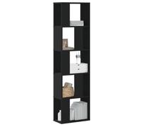 ""SALE 2025""Bibliothèque Moderne - Colonne Étagère 5 niveaux noir 45x23,5x162,5 cm - bois d'ingénierie,17,5 Kg 7823