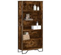 ""SALE 2025""Bibliothèque Moderne - Colonne Étagère - Chêne fumé - 80x31x169 cm - bois d'ingénierie,32,2 Kg 8101