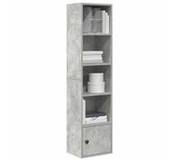 ""SALE 2025""Bibliothèque Moderne - Colonne Étagère - Gris béton - 31x24x127 cm - bois d'ingénierie,13,15 Kg 3230